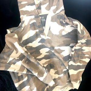 AE oversized taupe camo hoodie